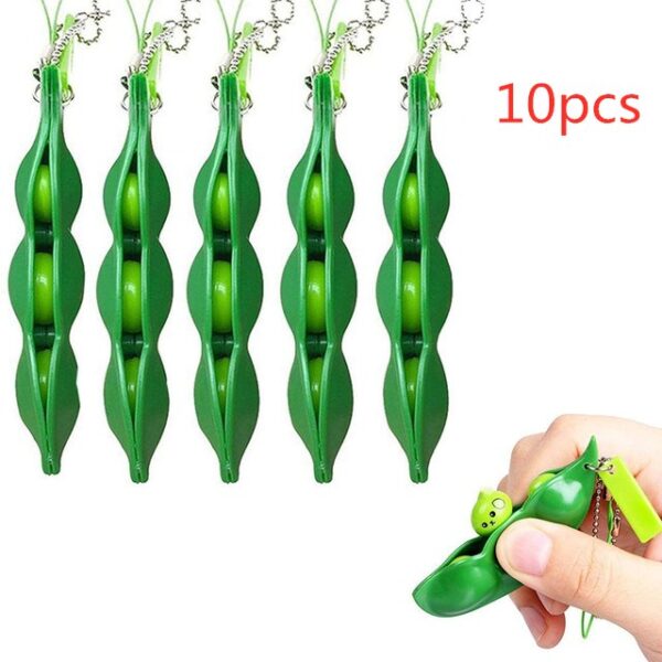 Squishy Squeeze Peas Beans Keychain - Image 6