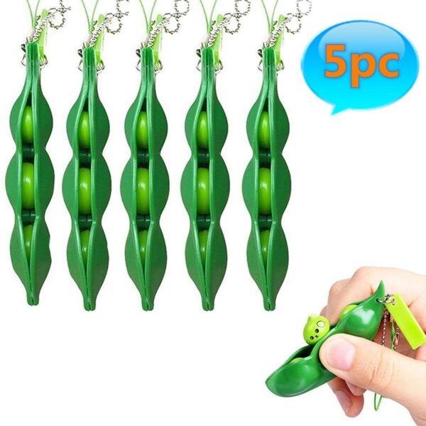 Squishy Squeeze Peas Beans Keychain - Image 5