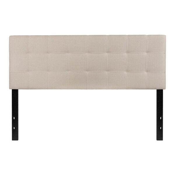 Bedford Tufted Upholstered Queen Size Headboard in Fabric - Image 7
