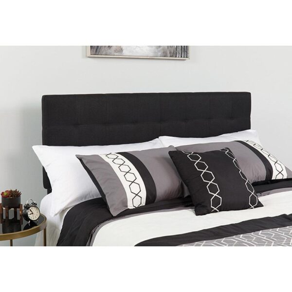 Bedford Tufted Upholstered Queen Size Headboard in Fabric - Image 32