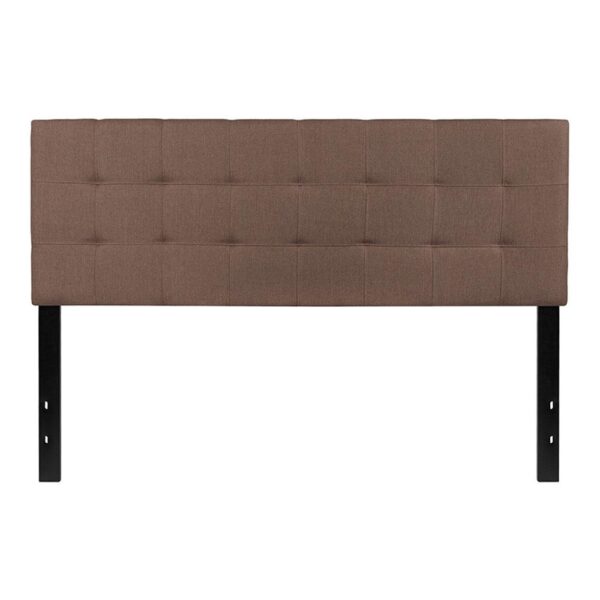 Bedford Tufted Upholstered Queen Size Headboard in Fabric - Image 9