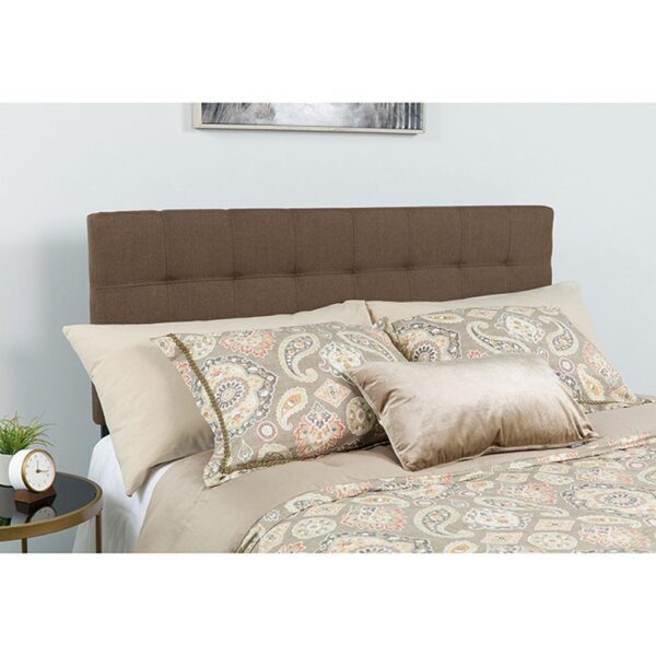 Bedford Tufted Upholstered Queen Size Headboard in Fabric - Image 58