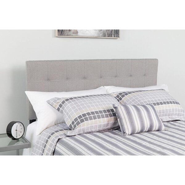 Bedford Tufted Upholstered Queen Size Headboard in Fabric - Image 44