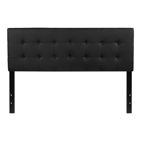 Lennox Tufted Upholstered Queen Size Headboard in Vinyl - Image 5