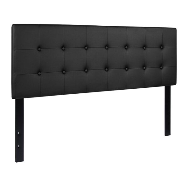 Lennox Tufted Upholstered Queen Size Headboard in Vinyl - Image 6