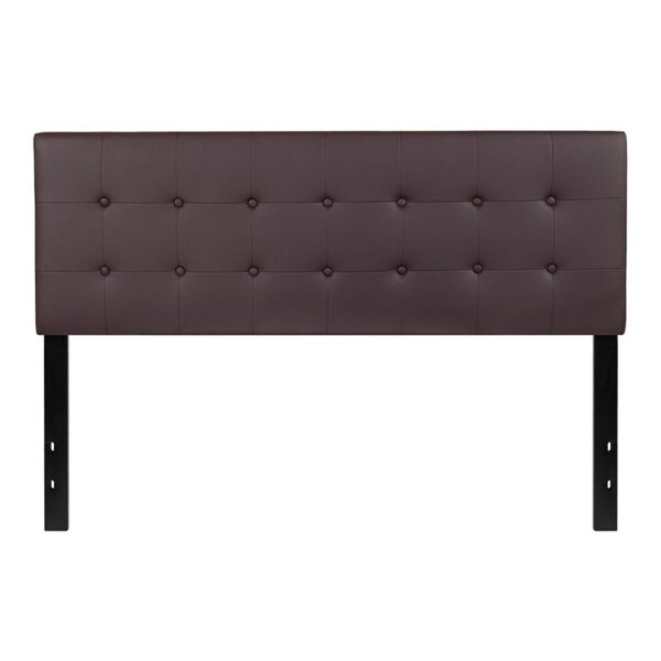 Lennox Tufted Upholstered Queen Size Headboard in Vinyl - Image 7