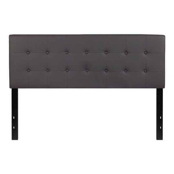 Lennox Tufted Upholstered Queen Size Headboard in Vinyl - Image 9