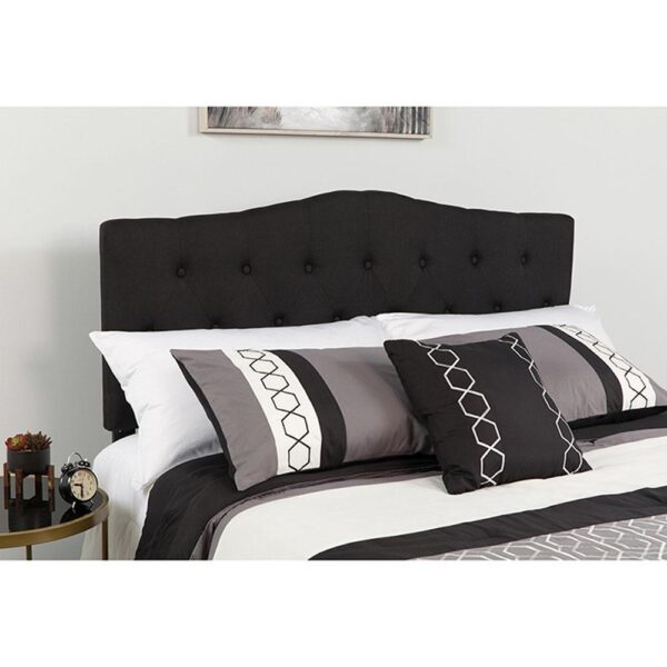 Cambridge Tufted Upholstered Queen Size Headboard in Fabric - Image 11