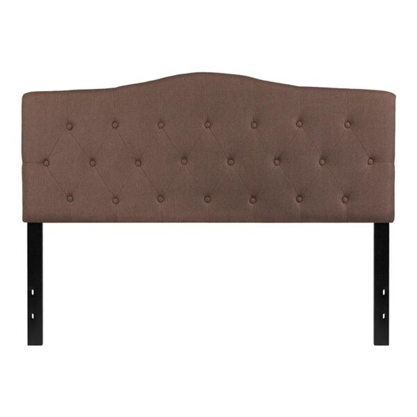 Cambridge Tufted Upholstered Queen Size Headboard in Fabric - Image 43