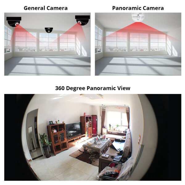 Fisheye Mini WiFi Bulb Security Camera - Image 3