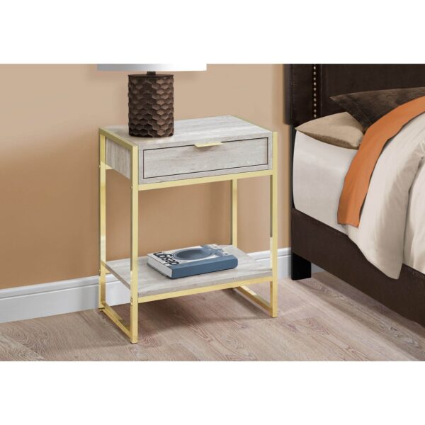 Monarch Specialties I Accent, END Table, Night Stand, BEIGE - Image 3