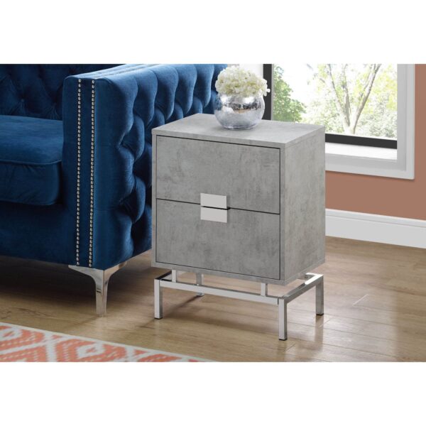 Monarch Specialties Accent, End, Night stand, Side Table, 2 Drawers, - Image 2