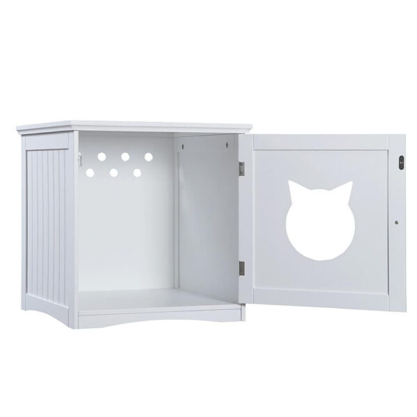 Cat House Side Table, Nightstand Pet House, Litter Box Enclosure - Image 9