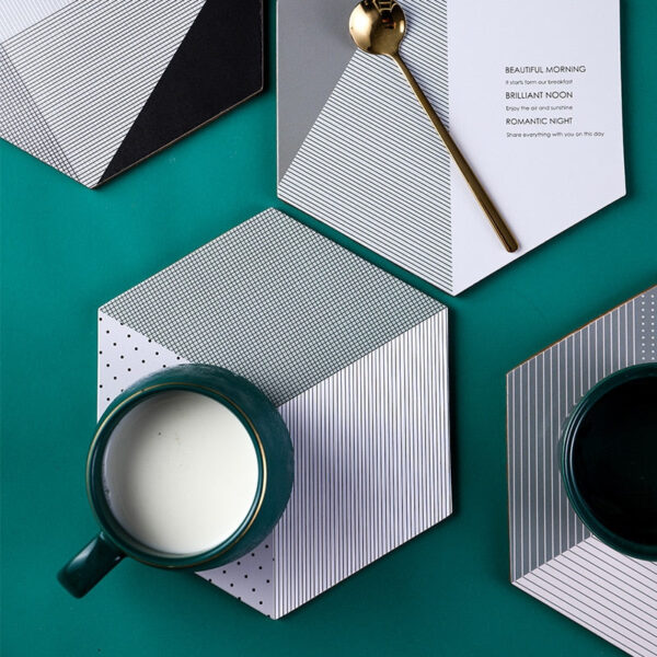 Geometric Cork Place Mats