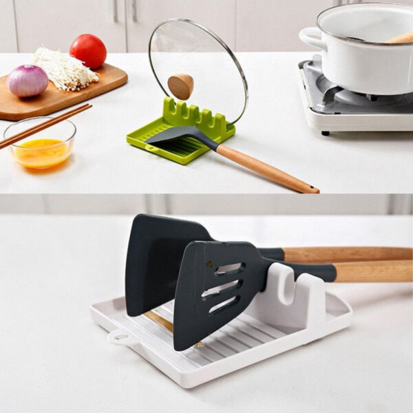 Kitchen Spoon Holders Fork Spatula Rack Shelf Organizer Plastic Spoon - Image 2