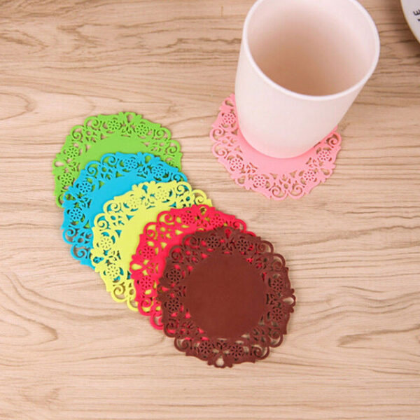 Lace Flower Doilies Silicone Coaster Tea Cup Mats - Image 5