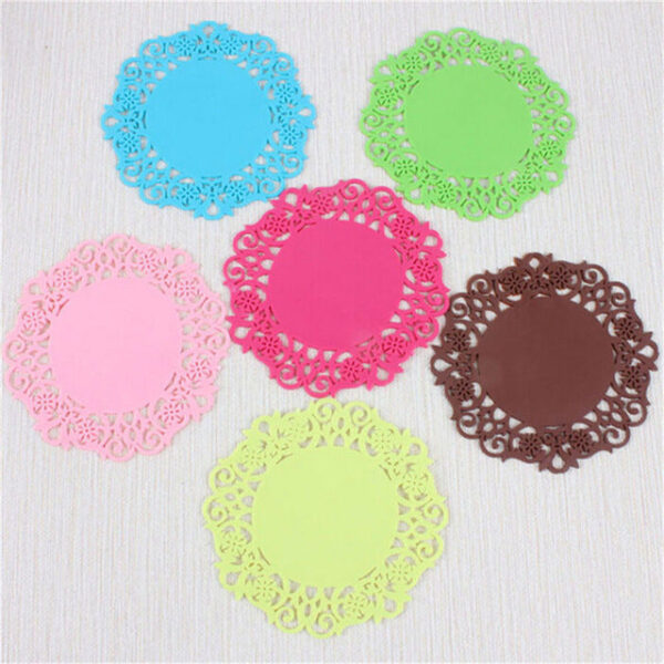 Lace Flower Doilies Silicone Coaster Tea Cup Mats