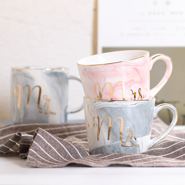 Marble Ceramic Coffee Mug 380ml - Image 3