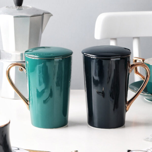 Elegant Ceramic Coffee Cup Set Porcelain - Image 6
