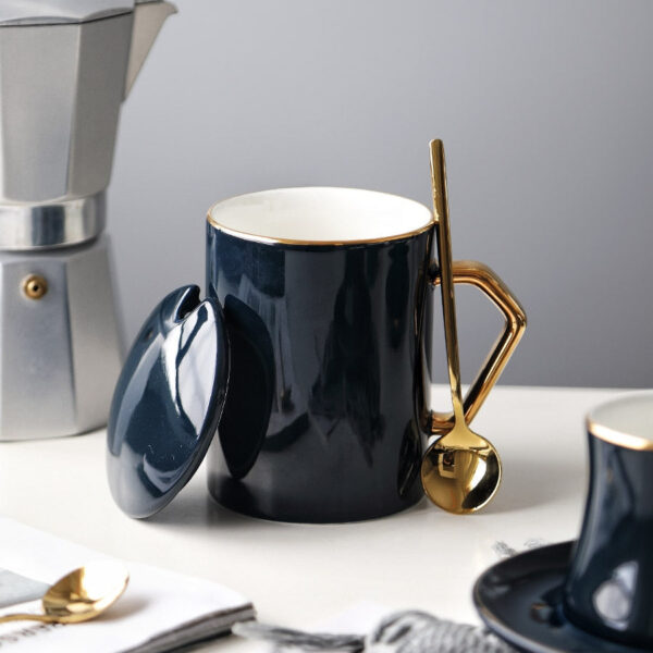 Elegant Ceramic Coffee Cup Set Porcelain - Image 4