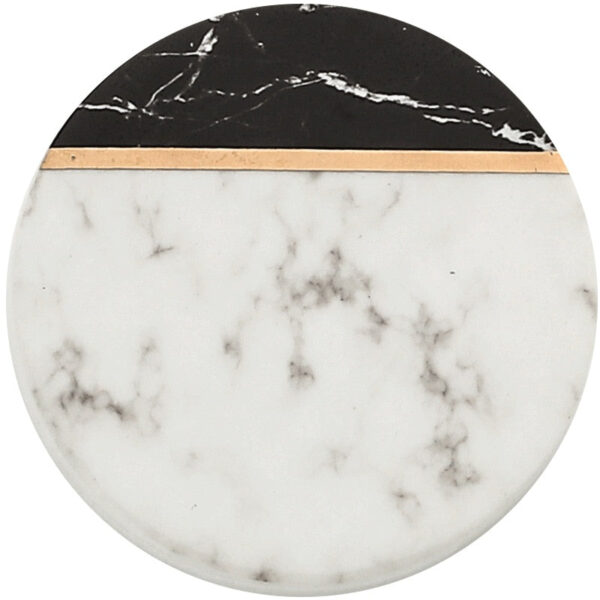 Black and Marble Ceramic Coaster - Image 5