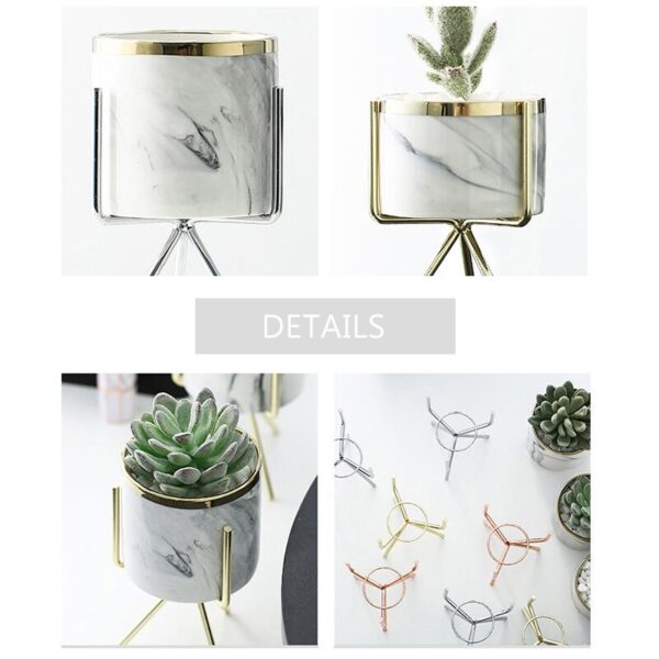 Marble Pattern Standing Vases - Image 5