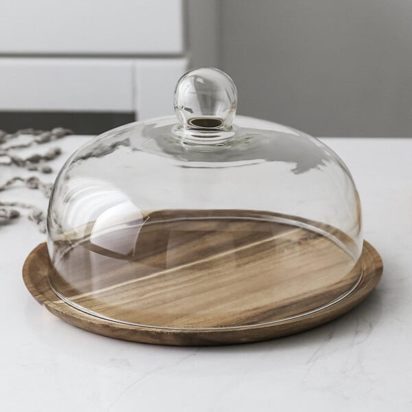 Rustic Wooden Cake Dish - Image 2