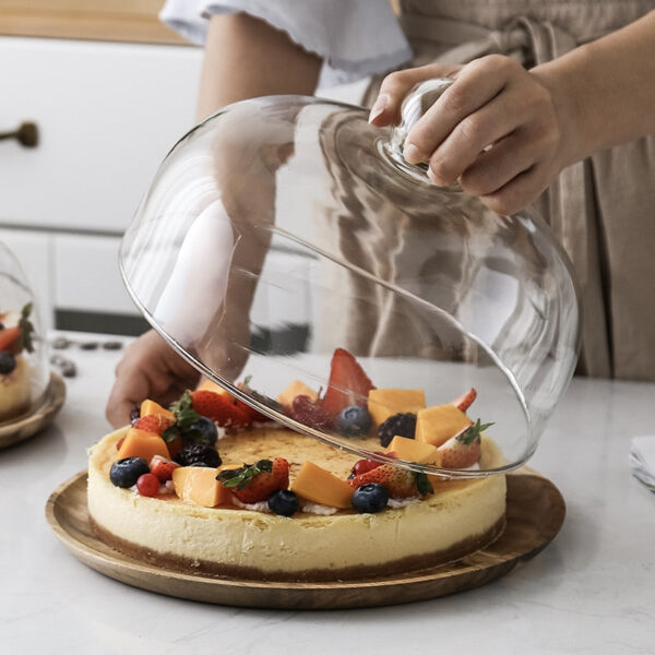 Rustic Wooden Cake Dish - Image 5