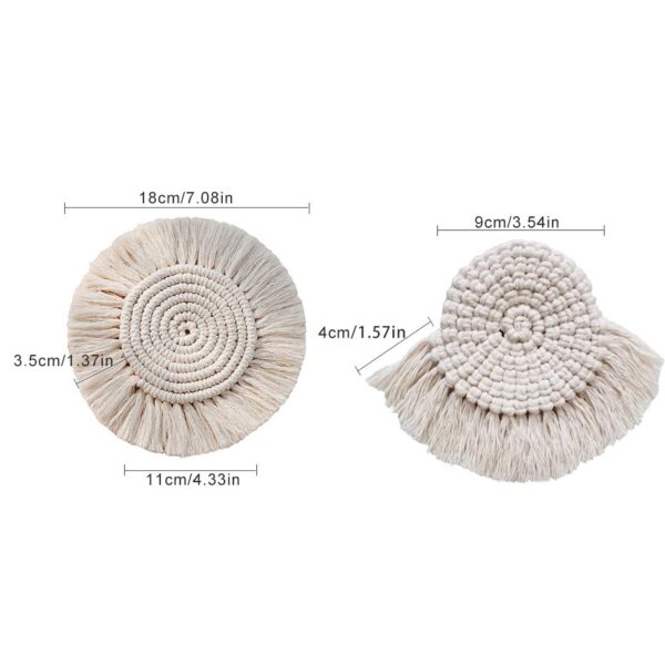 Northern Europe Macrame Cup Pad Bohemia Tablecloth Table Mat Pure - Image 6
