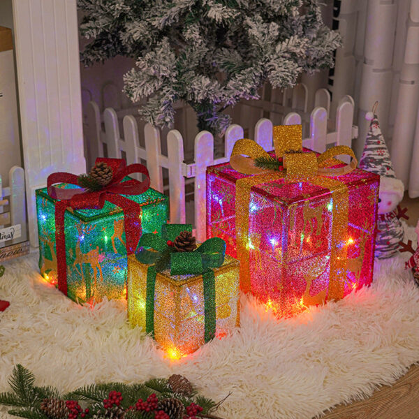 Luminous Christmas Gift Box Decoration - Image 2