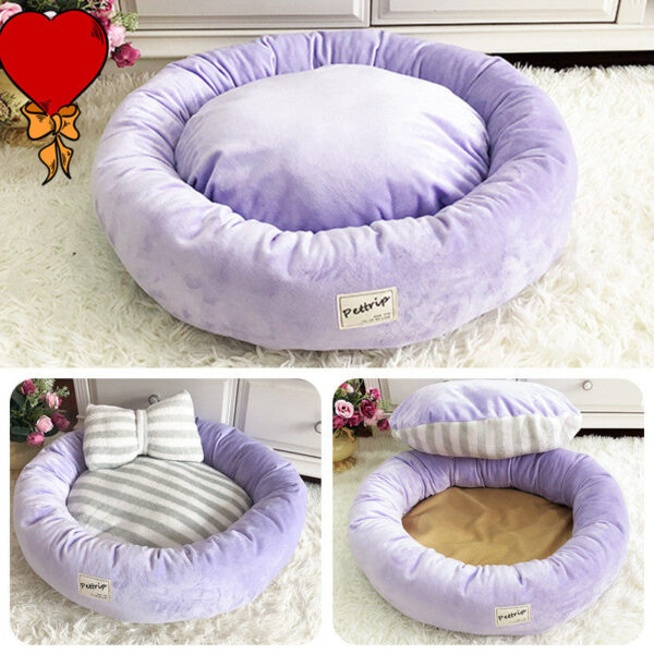 Round Warm Pet Bed - Image 5