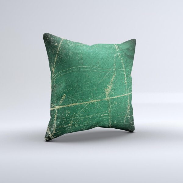 Grungy Green Surface Design Ink-Fuzed Decorative Throw Pillow - Image 5