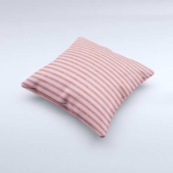 Pink Vintage Stripe Pattern v7 ink-Fuzed Decorative Throw Pillow - Image 4