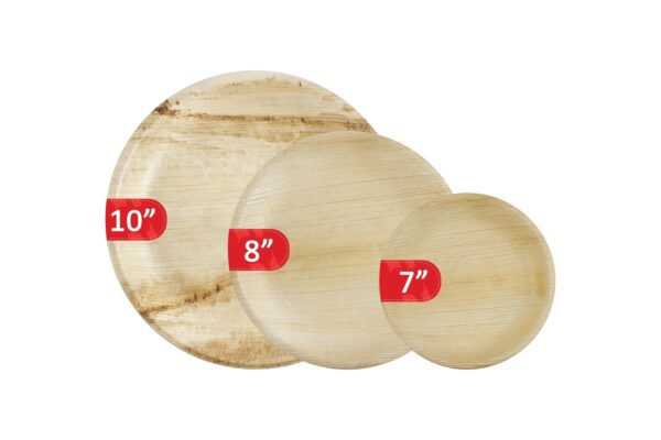 Palm Leaf Plates Round 7" Inch (Set of 25/50/100) - Image 2