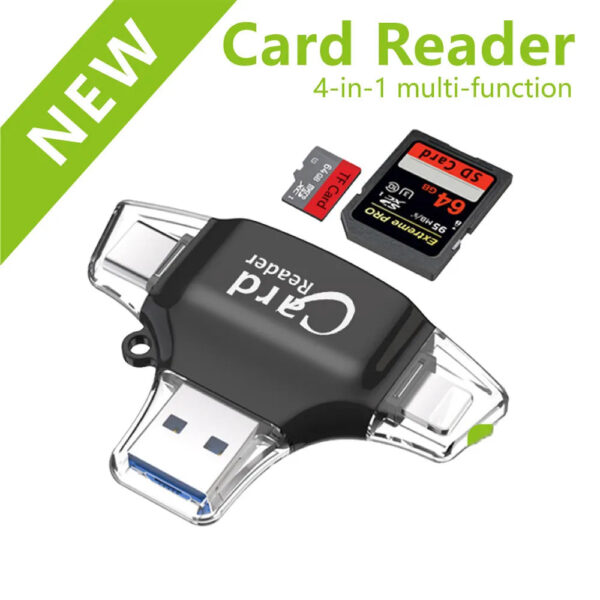 4 In 1 SD Card Reader Micro TF Adapter - Image 2