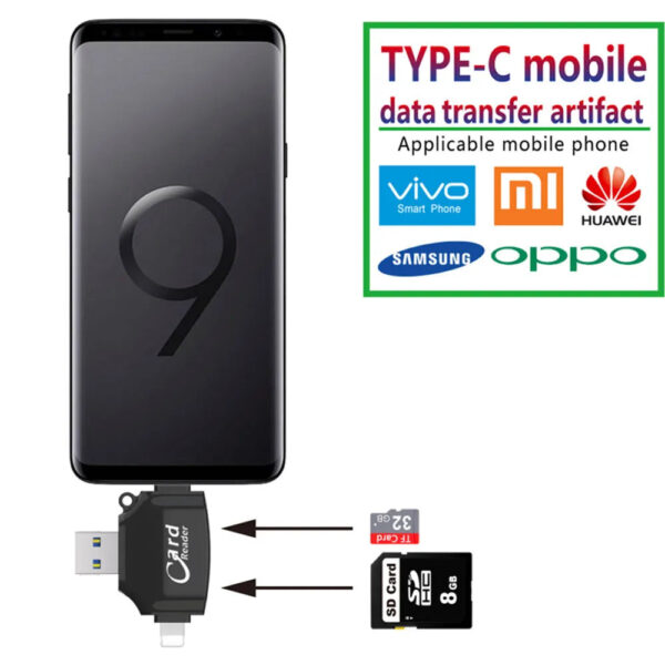 4 In 1 SD Card Reader Micro TF Adapter - Image 7