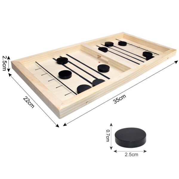 Wooden Sling Puck Game Table Hockey - Image 4