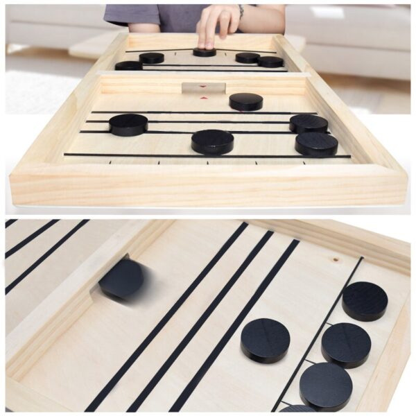 Wooden Sling Puck Game Table Hockey - Image 9