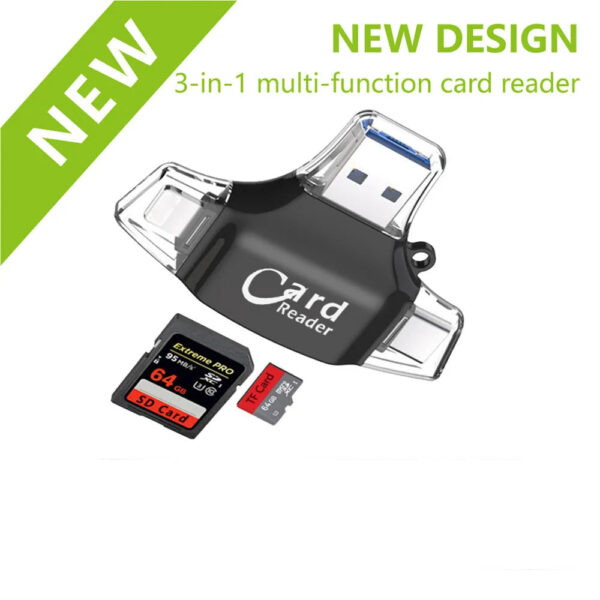 4 In 1 SD Card Reader Micro TF Adapter - Image 5