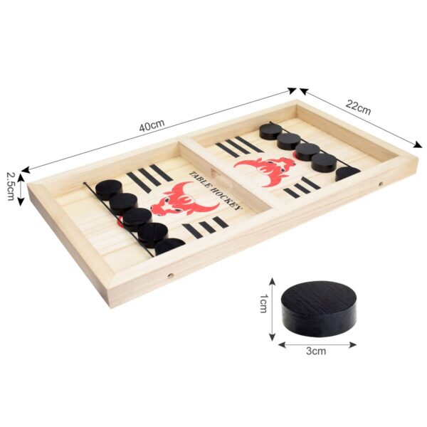 Wooden Sling Puck Game Table Hockey - Image 6