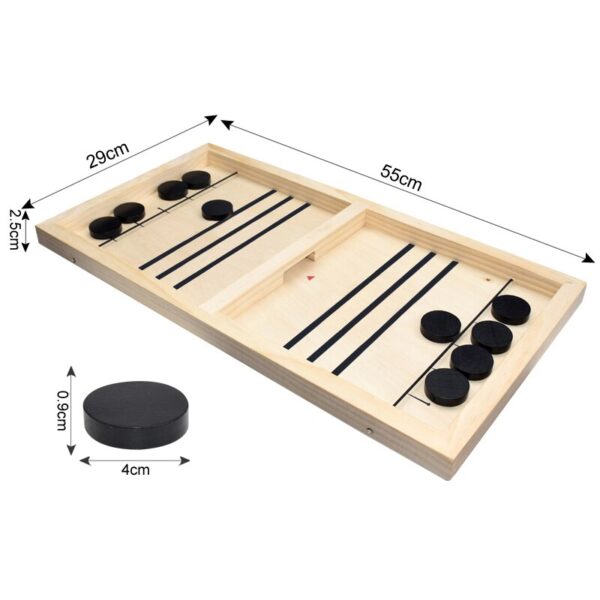 Wooden Sling Puck Game Table Hockey - Image 7