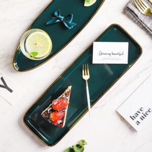 Green Ceramic Dinnerware Set