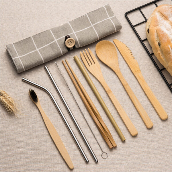 Bamboo Traveling Cutlery Set - Image 2