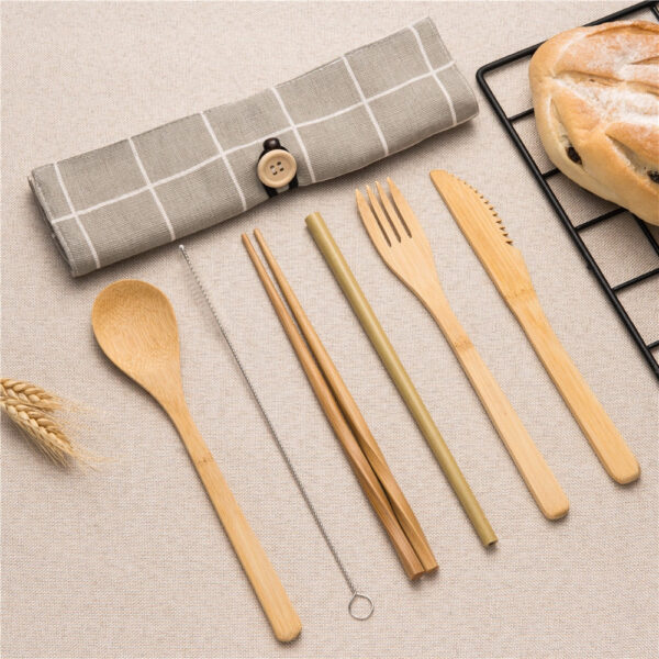 Bamboo Traveling Cutlery Set - Image 3