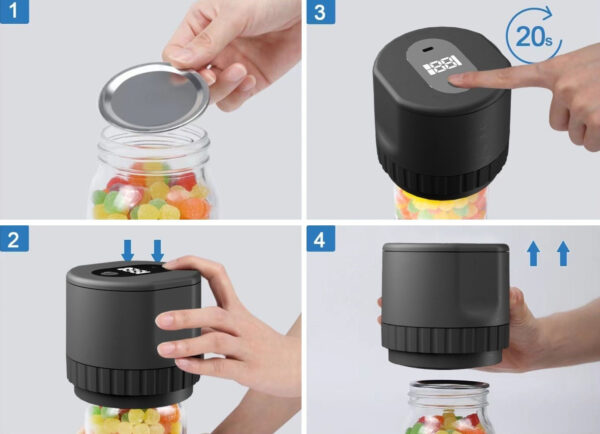 Jar Vacuum Sealer (+10 Reusable Lids) - Image 11