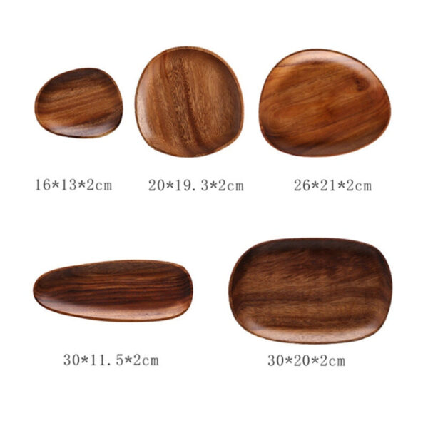 Whole Wood lovesickness Wood Irregular Oval Solid Wood Pan Plate Fruit - Image 4