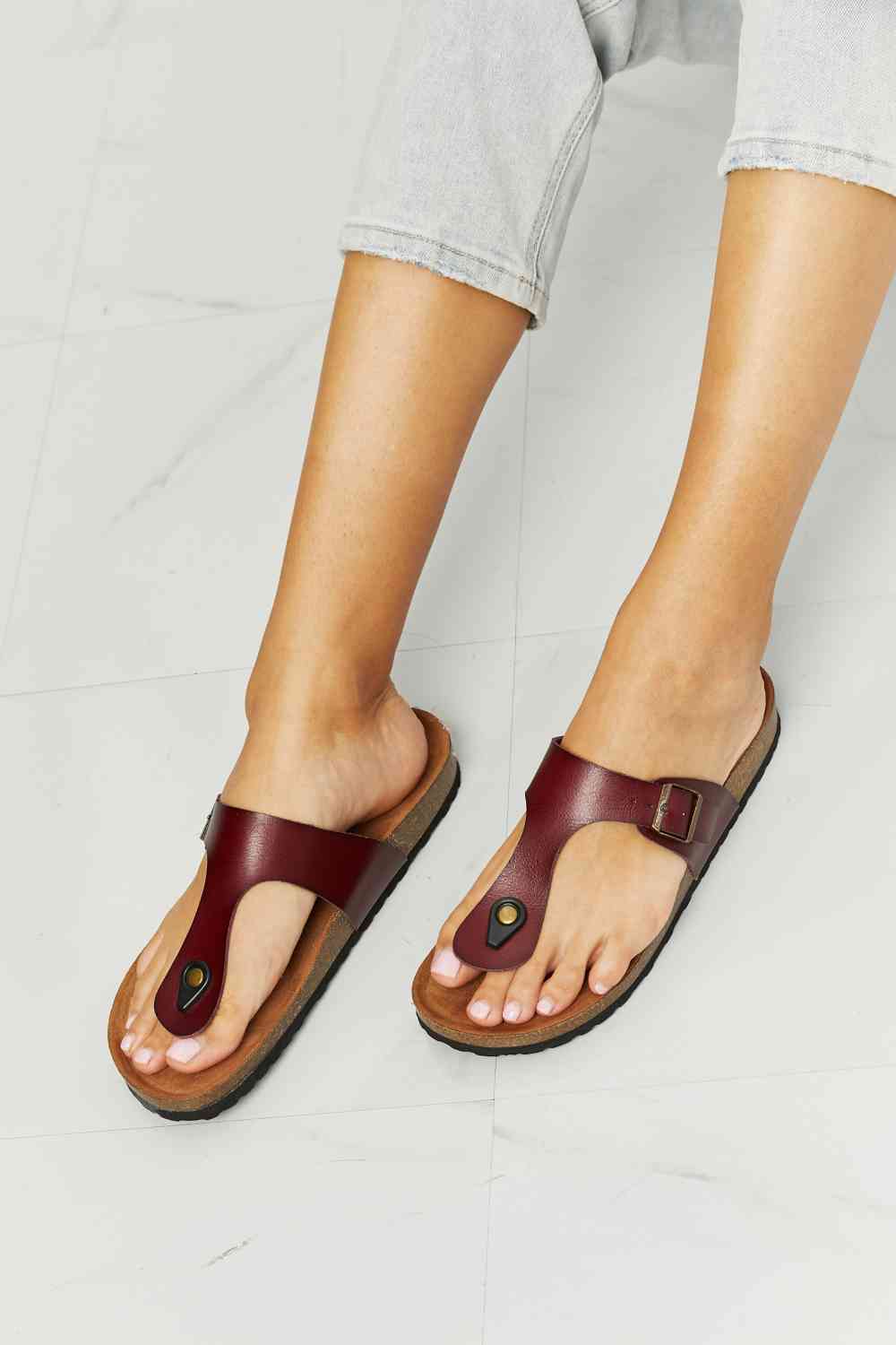 MMShoes Drift Away T-Strap Flip-Flop in Brown - Image 3
