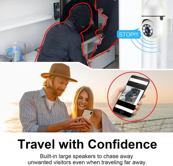 360 Wifi Light Bulb Auto Tracking Camera - Image 5