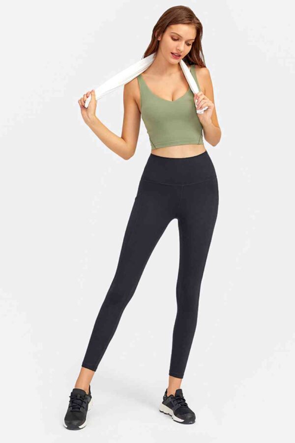 Deep V-Neck Crop Sports Bra - Image 18