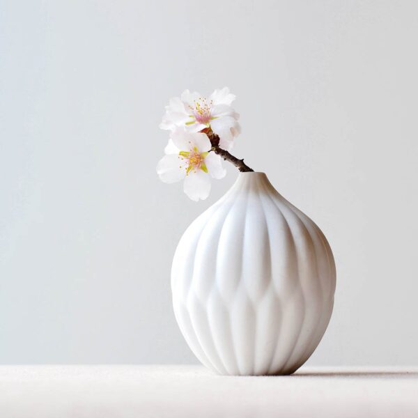 Collection of 3 Textured Porcelain Vases - Image 2